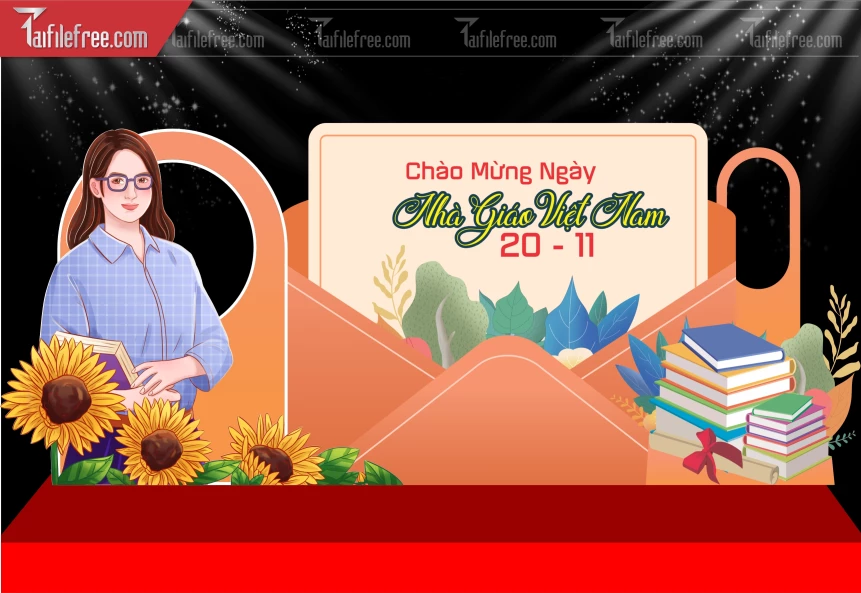Maket Background Sân Khấu Kỷ Niệm Ngày Nhà Giáo Việt Nam 20-11_NNG340