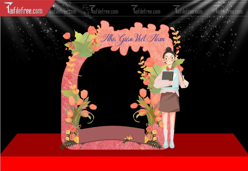 Maket Background Sân Khấu Kỷ Niệm Ngày Nhà Giáo Việt Nam 20-11_NNG342