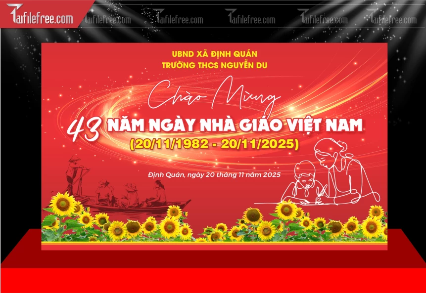 Market Phông Nền Sân Khấu Kỷ Niệm Ngày Nhà Giáo Việt Nam 20-11_NNG347