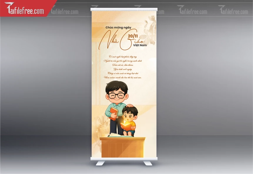 Market Poster Sân Khấu Kỷ Niệm Ngày Nhà Giáo Việt Nam 20-11_NNG349