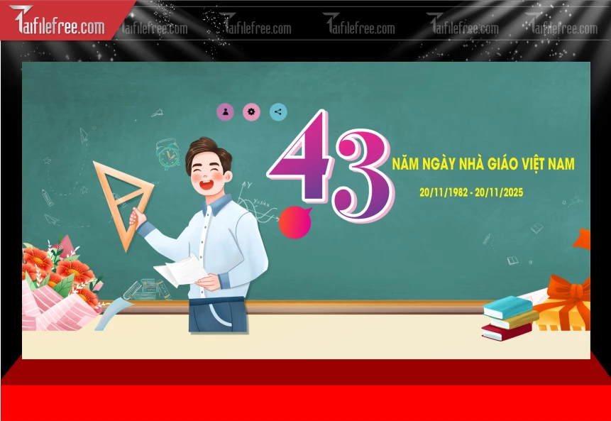 Maket Phông Nền Sân Khấu Kỷ Niệm Ngày Nhà Giáo Việt Nam 20-11_NNG350