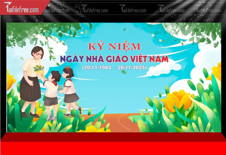 Maket Phông Nền Sân Khấu Kỷ Niệm Ngày Nhà Giáo Việt Nam 20-11_NNG351