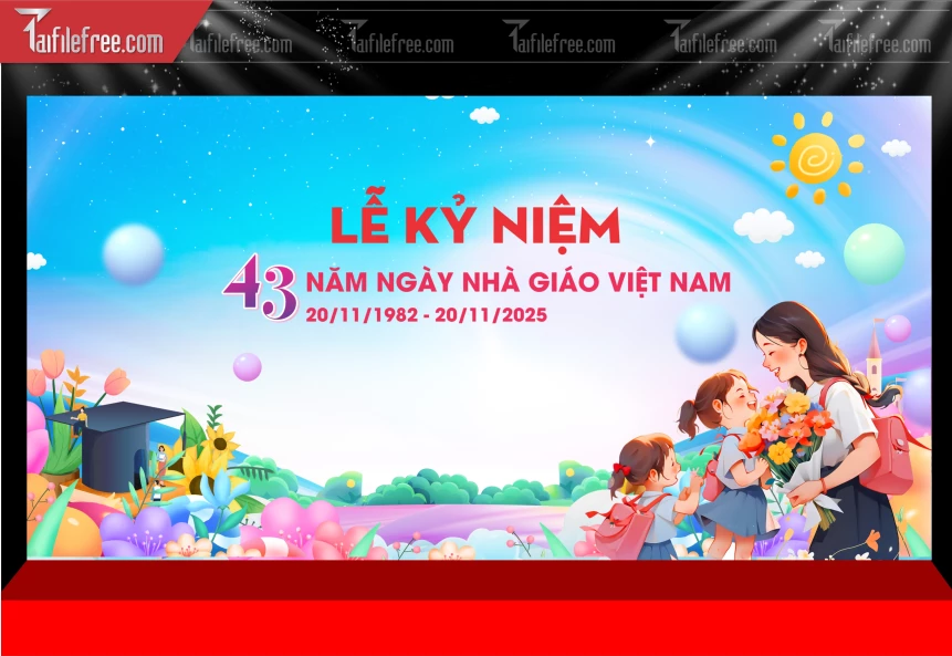 Maket Phông Nền Sân Khấu Kỷ Niệm Ngày Nhà Giáo Việt Nam 20-11_NNG352