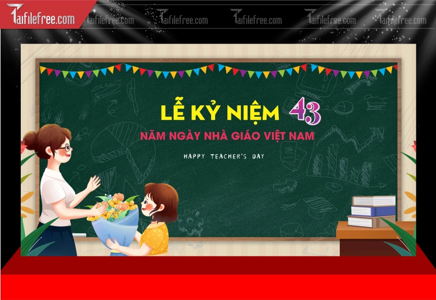 Maket Phông Nền Sân Khấu Kỷ Niệm Ngày Nhà Giáo Việt Nam 20-11_NNG353
