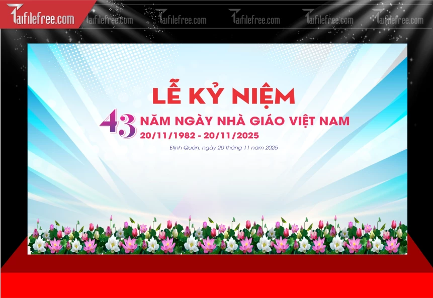 Market Phông Nền Sân Khấu Kỷ Niệm Ngày Nhà Giáo Việt Nam 20-11_NNG355