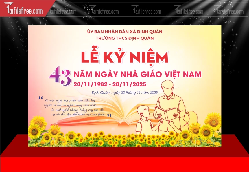 Market Phông Nền Sân Khấu Kỷ Niệm Ngày Nhà Giáo Việt Nam 20-11_NNG358
