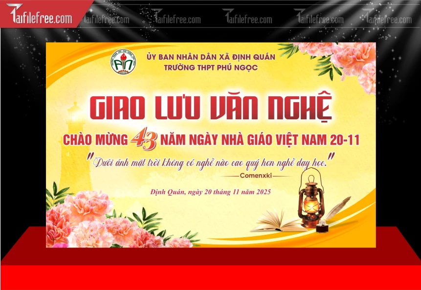 Market Phông Nền Sân Khấu Kỷ Niệm Ngày Nhà Giáo Việt Nam 20-11_NNG359