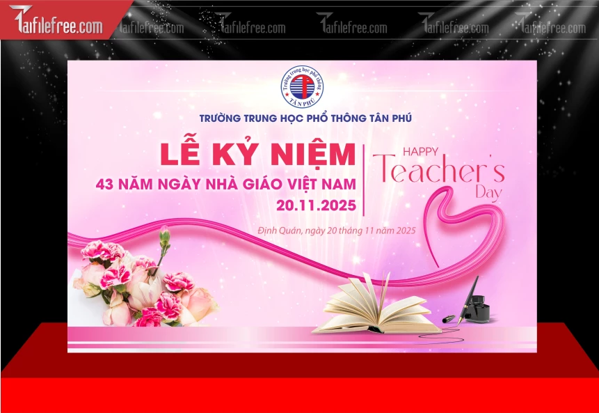 Market Phông Nền Sân Khấu Kỷ Niệm Ngày Nhà Giáo Việt Nam 20-11_NNG361