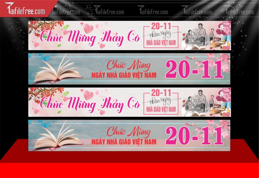 Mẫu Băng Rôn Sân Khấu Kỷ Niệm Ngày Nhà Giáo Việt Nam 20-11_NNG361