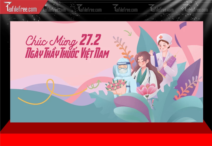 Background Phông Nền Chúc Mừng Ngày Thầy Thuốc Việt Nam_NTT48