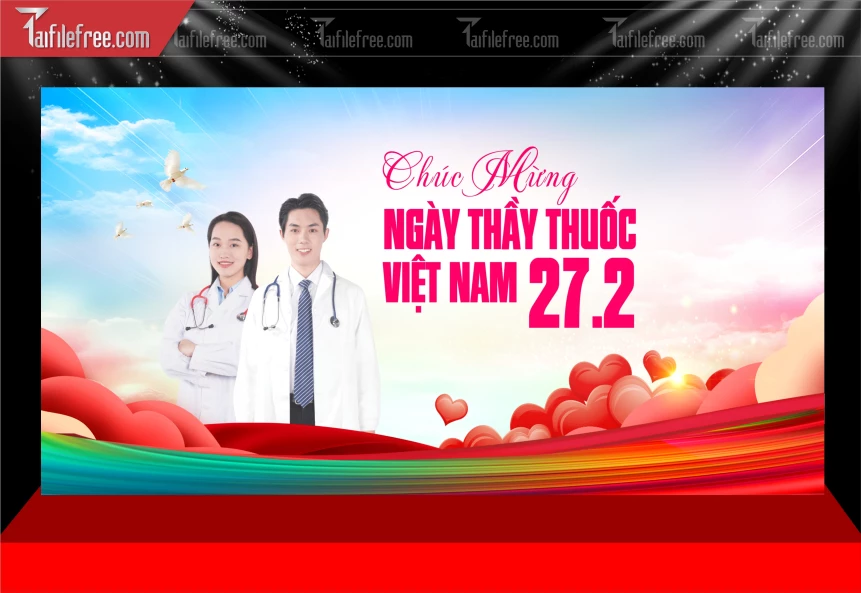 Mẫu Phông Nền Chúc Mừng Ngày Thầy Thuốc Việt Nam_NTT56