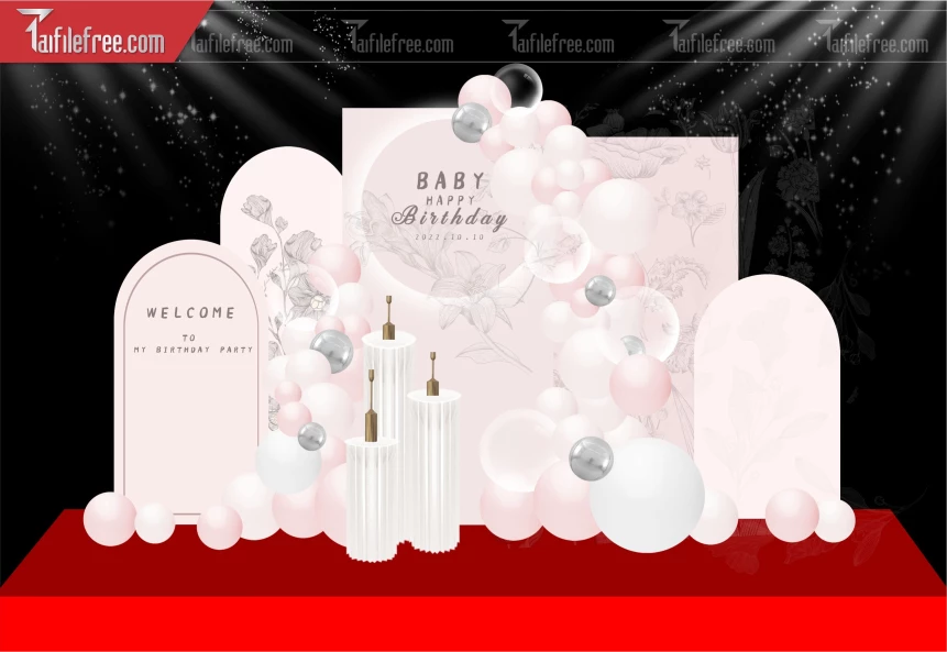 Mẫu Backdrop, Background Sân Khấu Sinh Nhật_SNA157