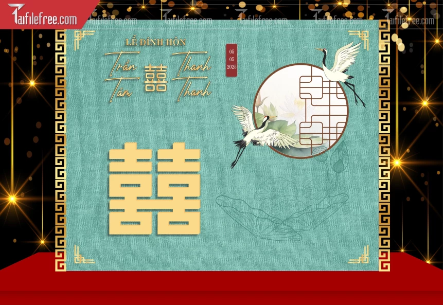 Phông Cưới Tông Xanh Lá Sang Trọng_PDC176