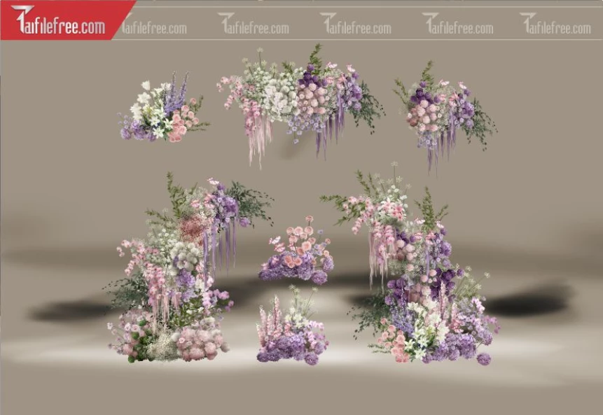 Hoa Trang Trí Phông Nền Đám Cưới_PDC183