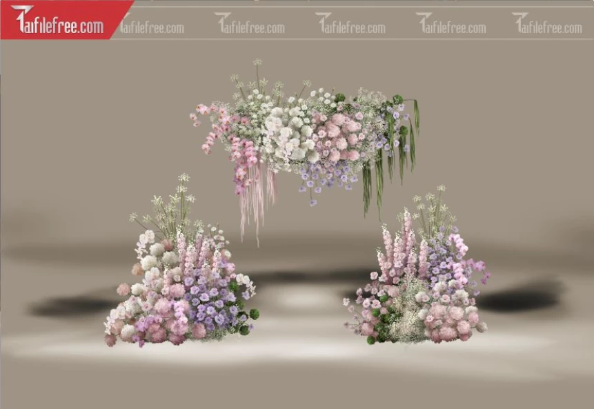 Hoa Trang Trí Phông Nền Đám Cưới_PDC186