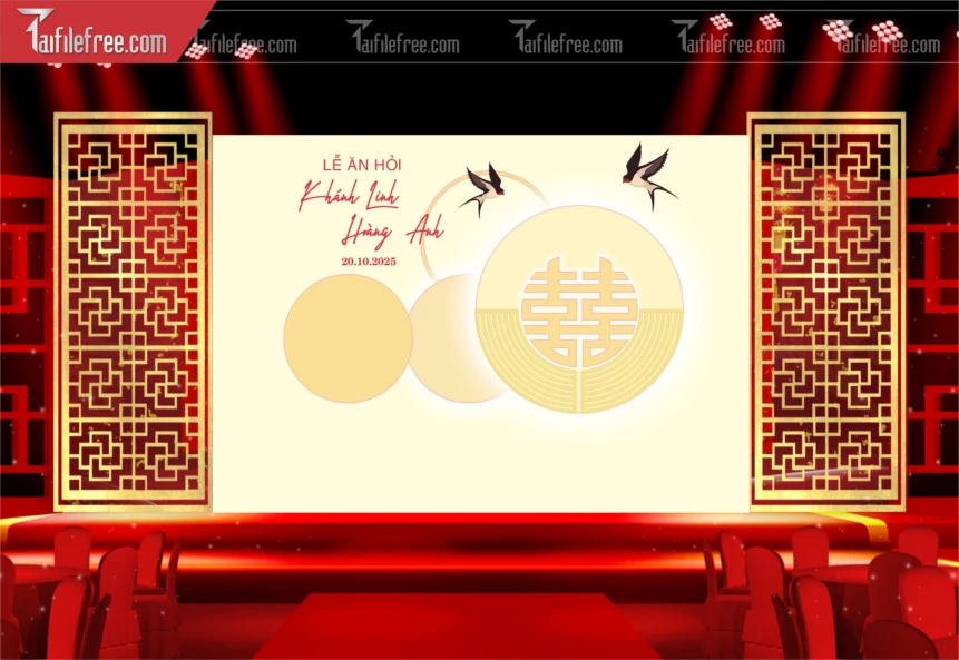 Mẫu Trang Trí Backdrop Đám Cưới Đẹp PDC97