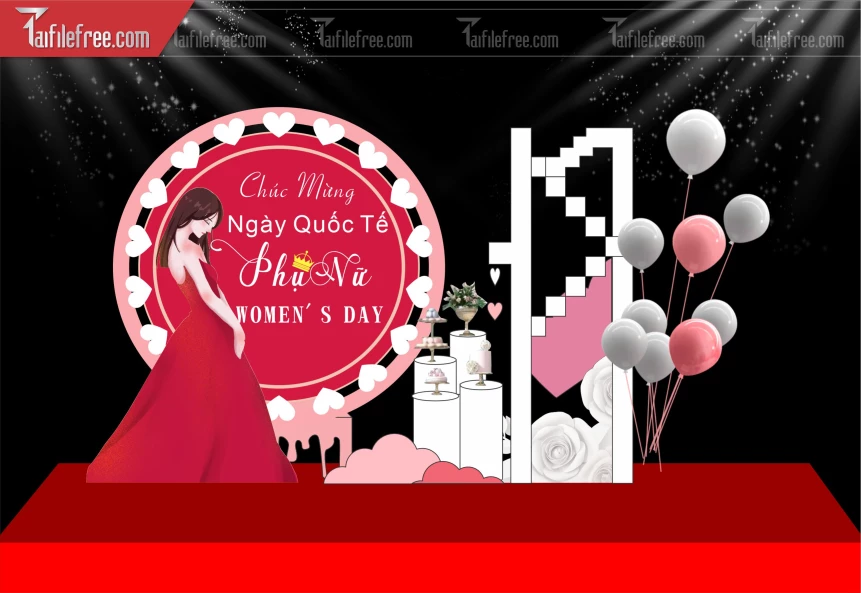 Background Ngày Phụ Nữ Việt Nam 8/3_PN216