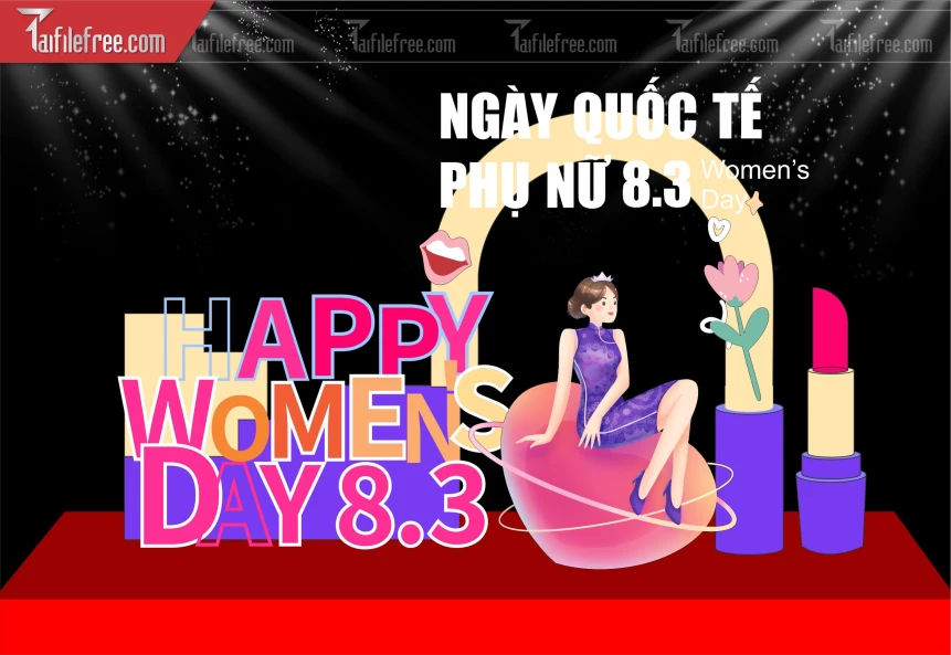 Background Ngày Phụ Nữ Việt Nam 8/3_PN218