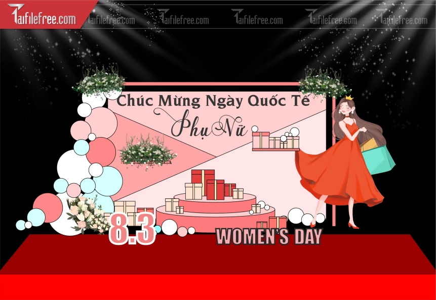 Background Ngày Phụ Nữ Việt Nam 8/3_PN219