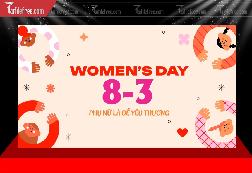 Phông Nền Ngày Phụ Nữ Việt Nam 8/3_PN227