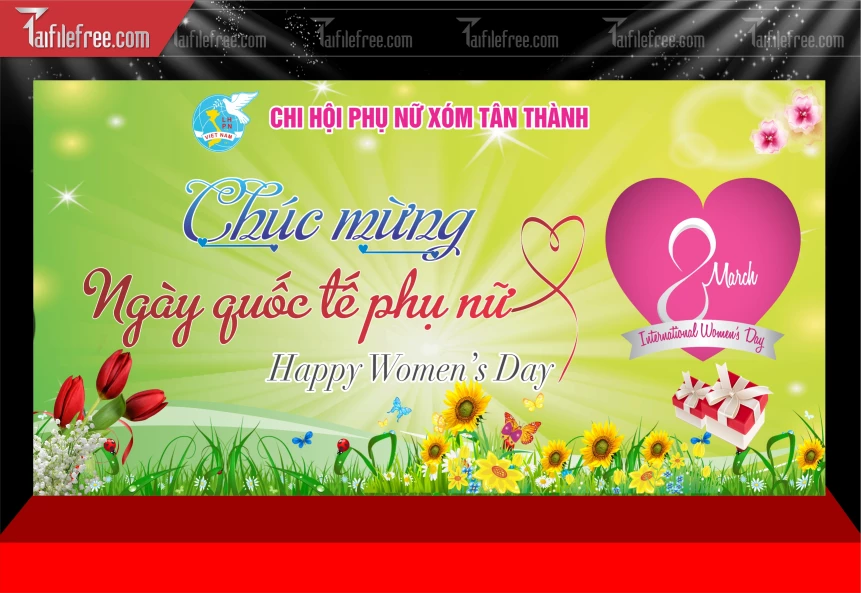 Phông Nền Ngày Phụ Nữ Việt Nam 8/3._PN232