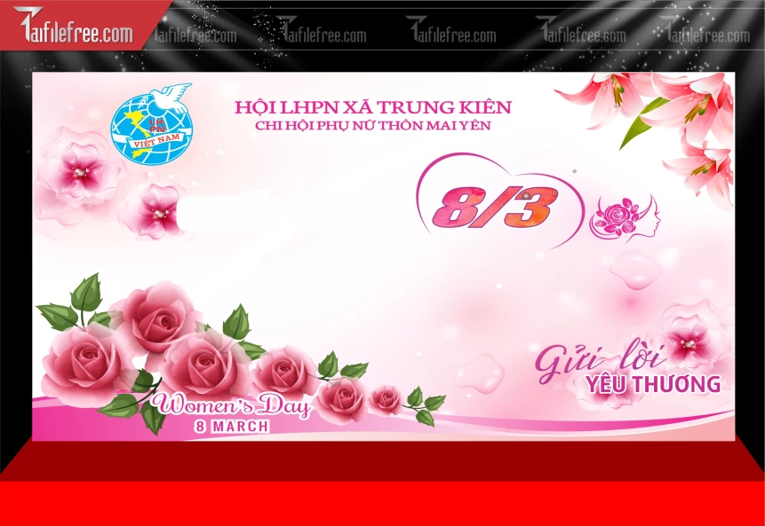 Phông Nền Ngày Phụ Nữ Việt Nam 8/3._PN237