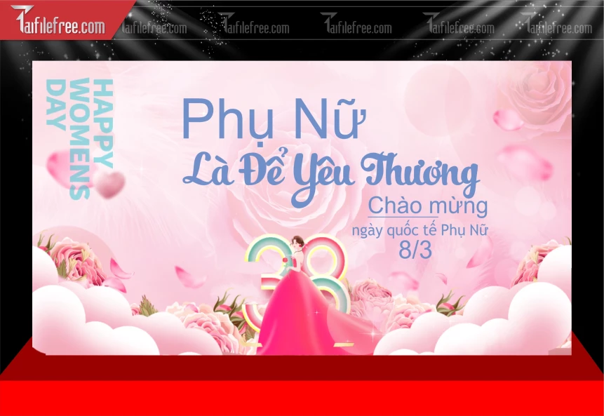 Mẫu Phông Nền Ngày Phụ Nữ Việt Nam 8/3._PN252