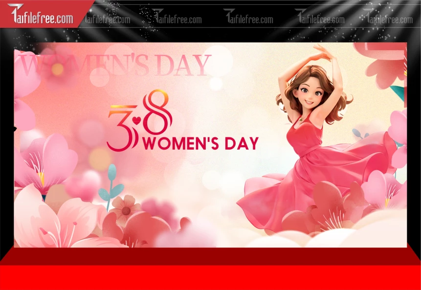 Mẫu Phông Nền Ngày Phụ Nữ Việt Nam 8/3._PN255