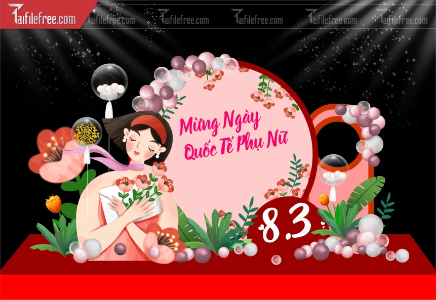 Background Ngày Quốc Tế Phụ Nữ 8/3_PN114