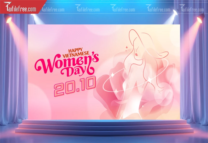 Phông Nền Ngày Phụ Nữ Việt Nam Đẹp Ấn Tượng PNN120