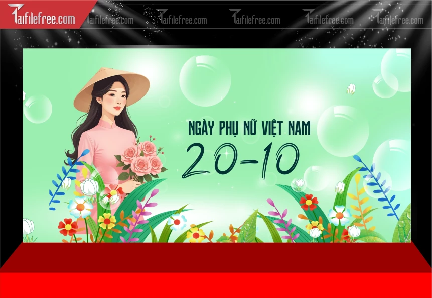 Phông Nền Ngày Phụ Nữ Việt Nam 20/10 PNN136