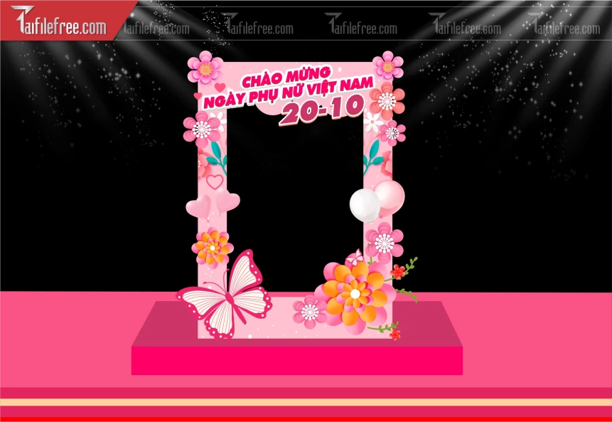 Background Check In, Chụp Ảnh Sự Kiện Decor 20/10 PNN137