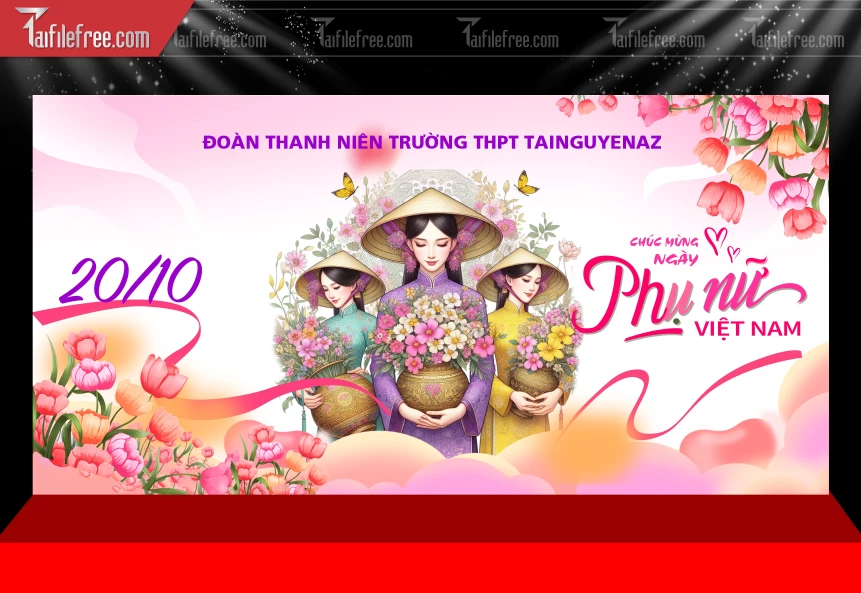 Phông Nền Ngày Phụ Nữ Việt Nam 20/10 PNN138