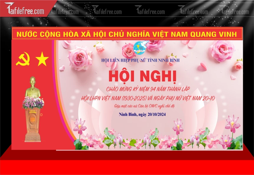 Phông Nền Ngày Phụ Nữ Việt Nam 20/10 PNN139