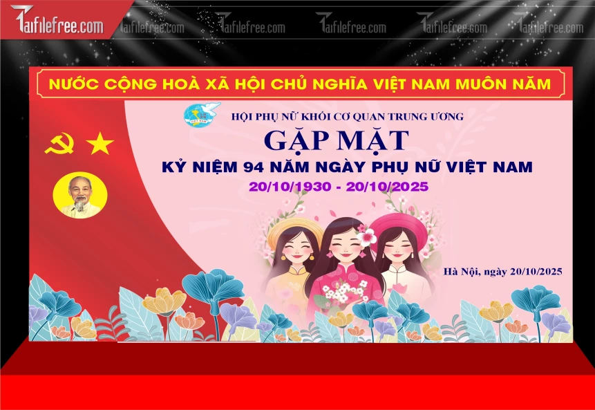 Phông Nền Ngày Phụ Nữ Việt Nam 20/10 PNN141