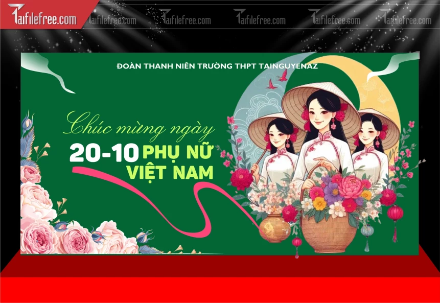 Phông Nền Ngày Phụ Nữ Việt Nam 20/10 PNN142