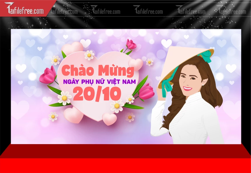 Phông Nền Ngày Phụ Nữ Việt Nam 20/10 PNN158