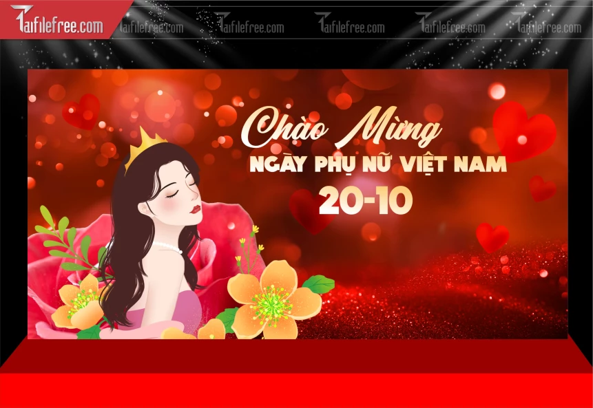 Phông Nền Ngày Phụ Nữ Việt Nam 20/10 PNN173