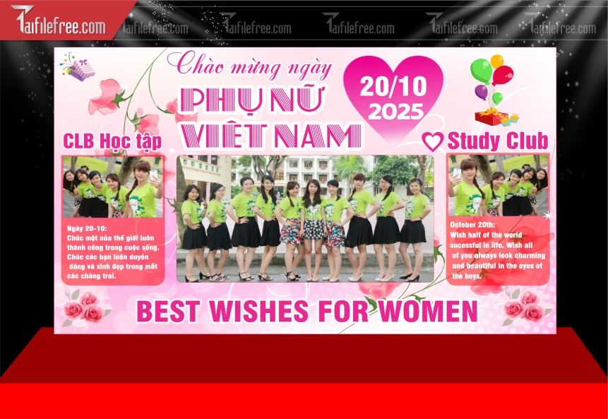 Phông Nền Ngày Phụ Nữ Việt Nam 20/10 PNN175