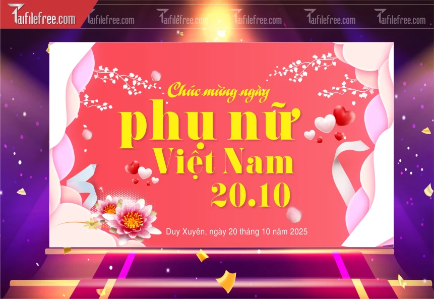 Phông Nền Ngày Phụ Nữ Việt Nam Đẹp Ấn Tượng PNN88