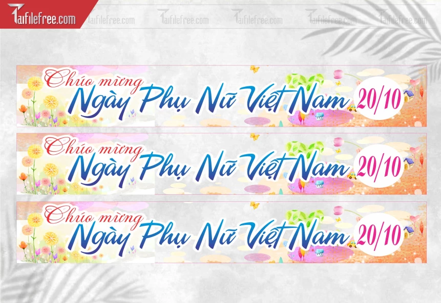 Băng Rôn Ngày Phụ Nữ Việt Nam Đẹp Ấn Tượng PNN90