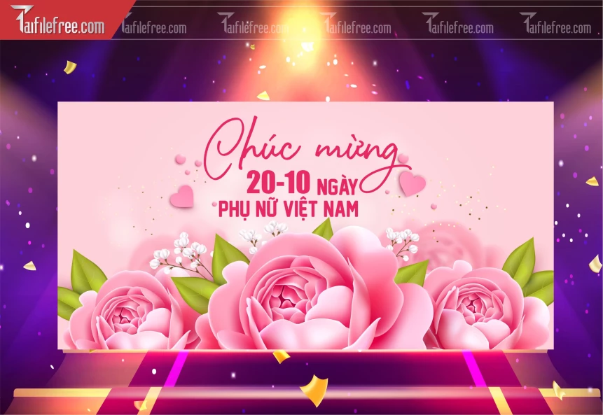 Phông Nền Ngày Phụ Nữ Việt Nam Đẹp Ấn Tượng PNN91