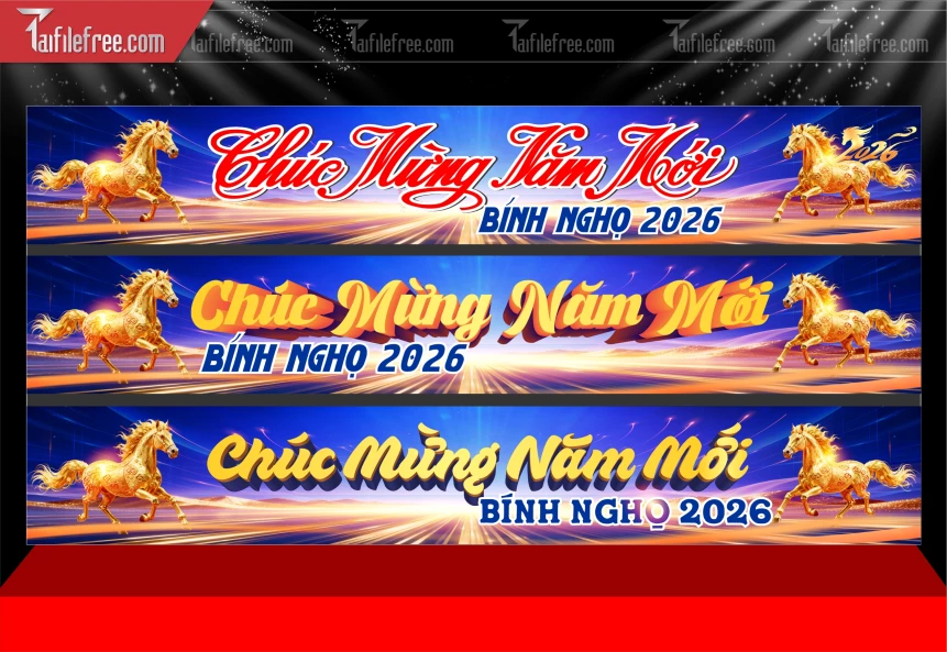 Mẫu Băng Rôn Chúc Mừng Năm Mới Năm Chào Xuân Bính Ngọ_PT1006