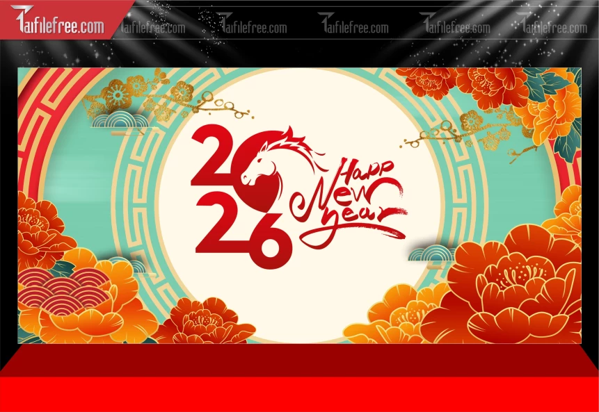 Mẫu Phông Nền Chúc Mừng Năm Mới Năm Chào Xuân Bính Ngọ._PT1008