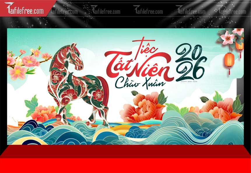 Mẫu Phông Nền Chúc Mừng Năm Mới Năm Chào Xuân Bính Ngọ._PT1009