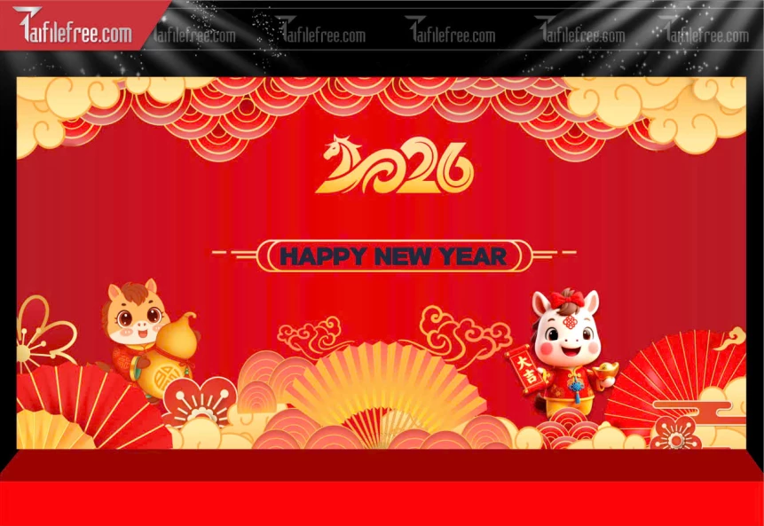 Mẫu Background Chúc Mừng Năm Mới Năm Chào Xuân Bính Ngọ._PT1028