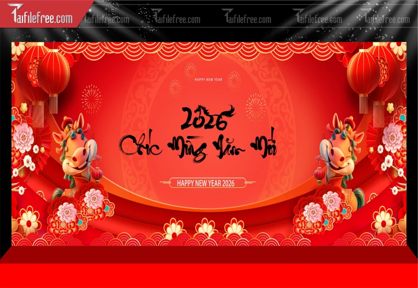 Mẫu Phông Nền Chúc Mừng Năm Mới Năm Chào Xuân Bính Ngọ._PT1034