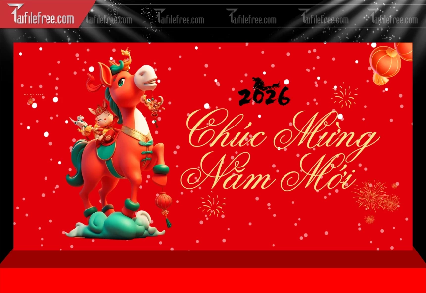 Mẫu Phông Nền Chúc Mừng Năm Mới Năm Chào Xuân Bính Ngọ._PT1044