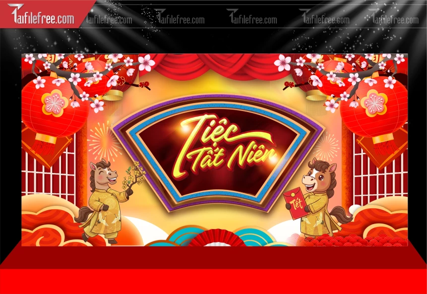 Mẫu Phông Nền Chúc Mừng Năm Mới Năm Chào Xuân Bính Ngọ_PT1051