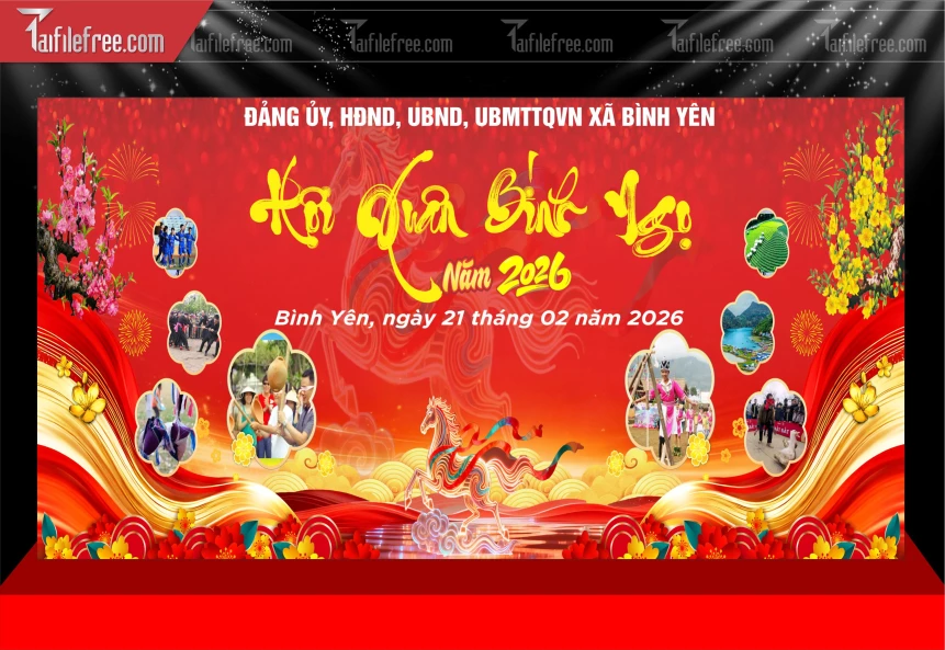 Mẫu Phông Nền Chúc Mừng Năm Mới Năm Chào Xuân Bính Ngọ._PT1064